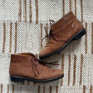 Salvatore Ferragamo Brown Suede Leather Ankle Boots